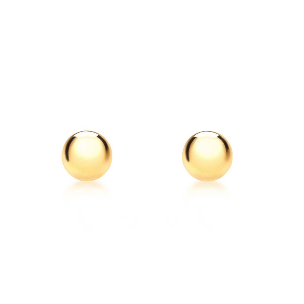 9ct Yellow Gold 3mm Polished Ball Stud Earrings image 0