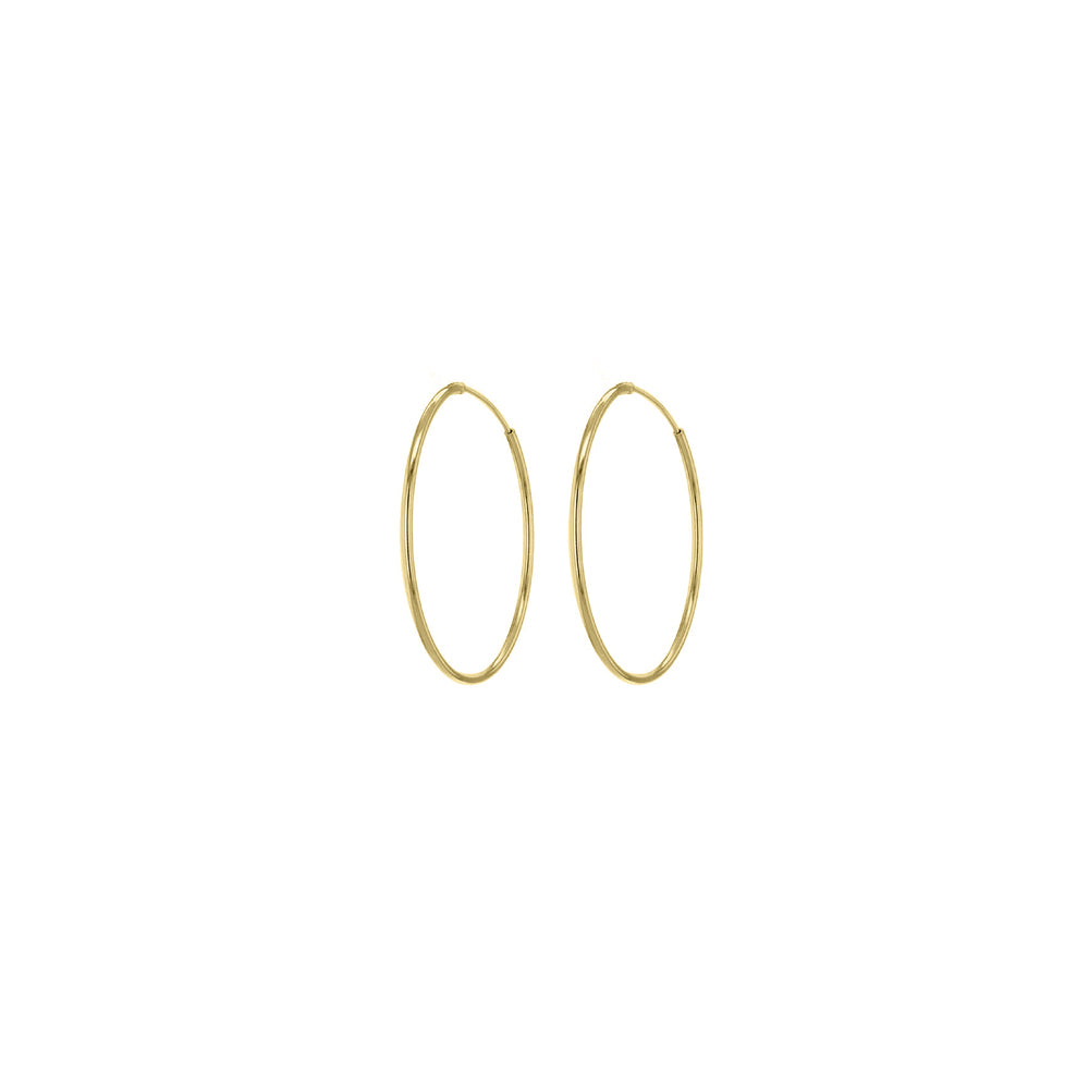 Yellow Gold Vermeil 16mm Classic Hoop Earrings image 2