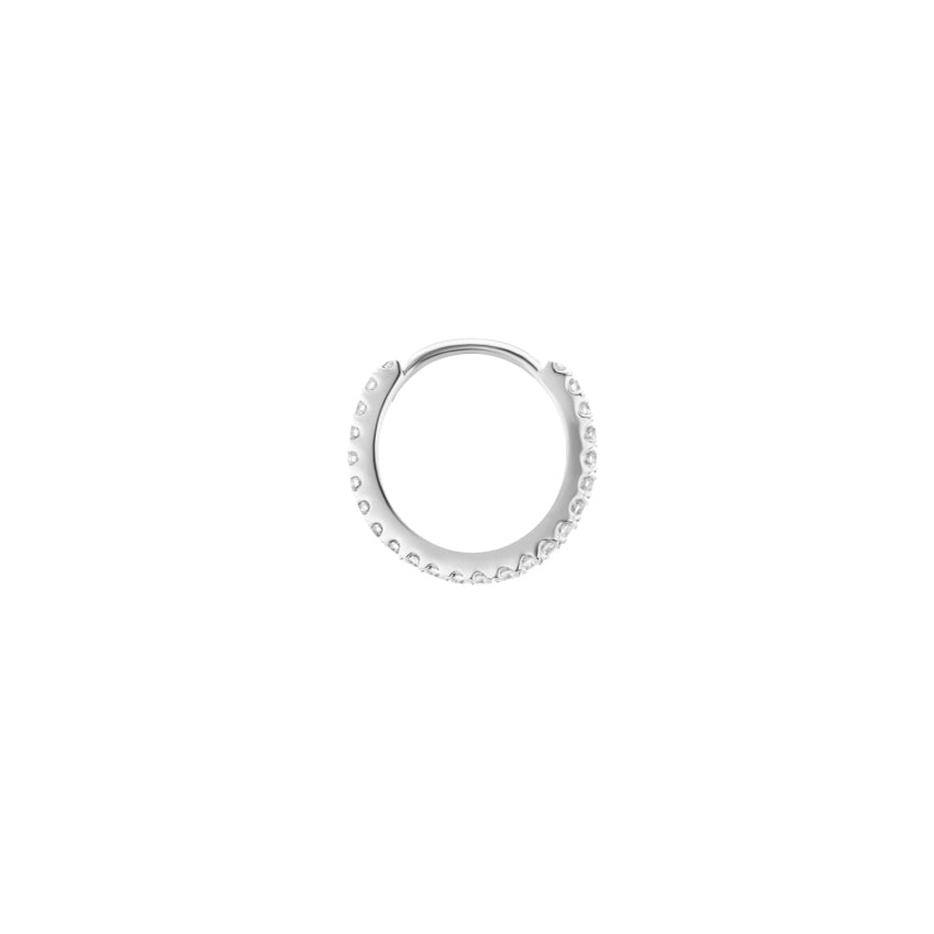 Pavé Stone Set 9mm Eternity Ring Clicker Hoop image 1