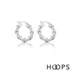 Sterling Silver Round Twist Hoops image 1