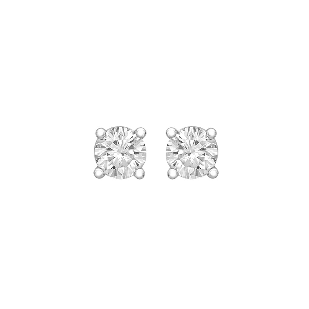14ct White Gold 2.8mm Diamond Stud Earrings image 0