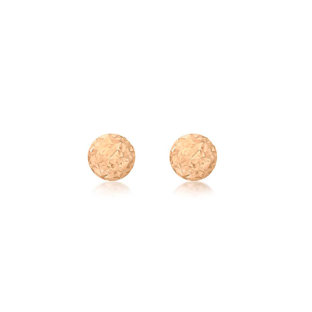9ct Rose Gold 3mm Sparkly Stud Earrings image 0