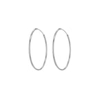 Sterling Silver 35mm Hoop Earrings image 1