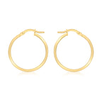18ct Yellow Gold Luxury 20mm / 3mm Creole Hoops image 0
