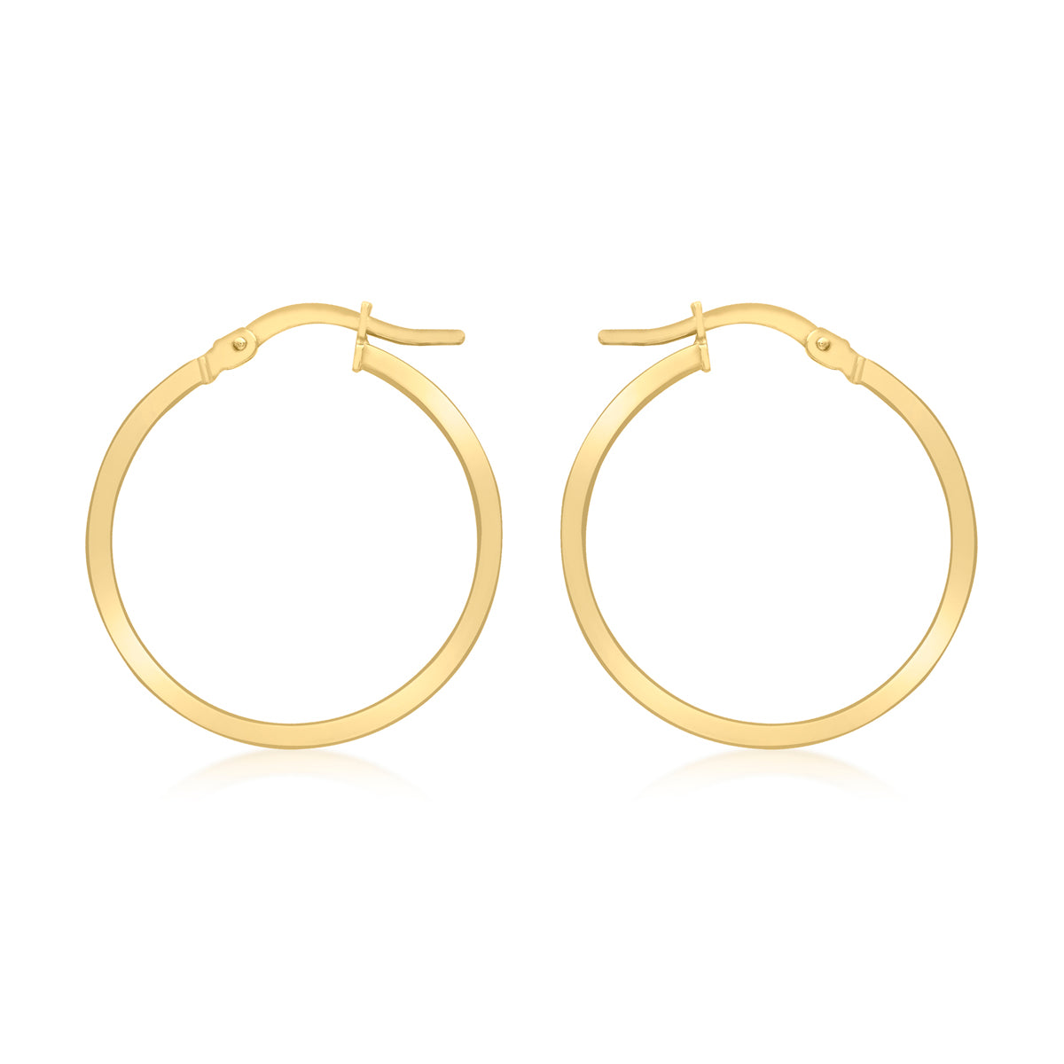 18ct Yellow Gold Luxury 20mm / 3mm Creole Hoops image 0
