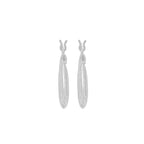 Sterling Silver Twist Graduated Creole Earrings image 2