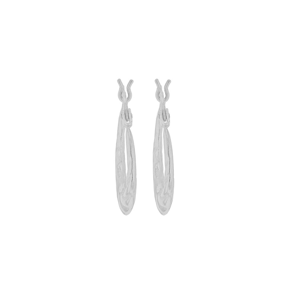 Sterling Silver Twist Graduated Creole Earrings image 2