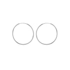 Sterling Silver 35mm Hoop Earrings image 0