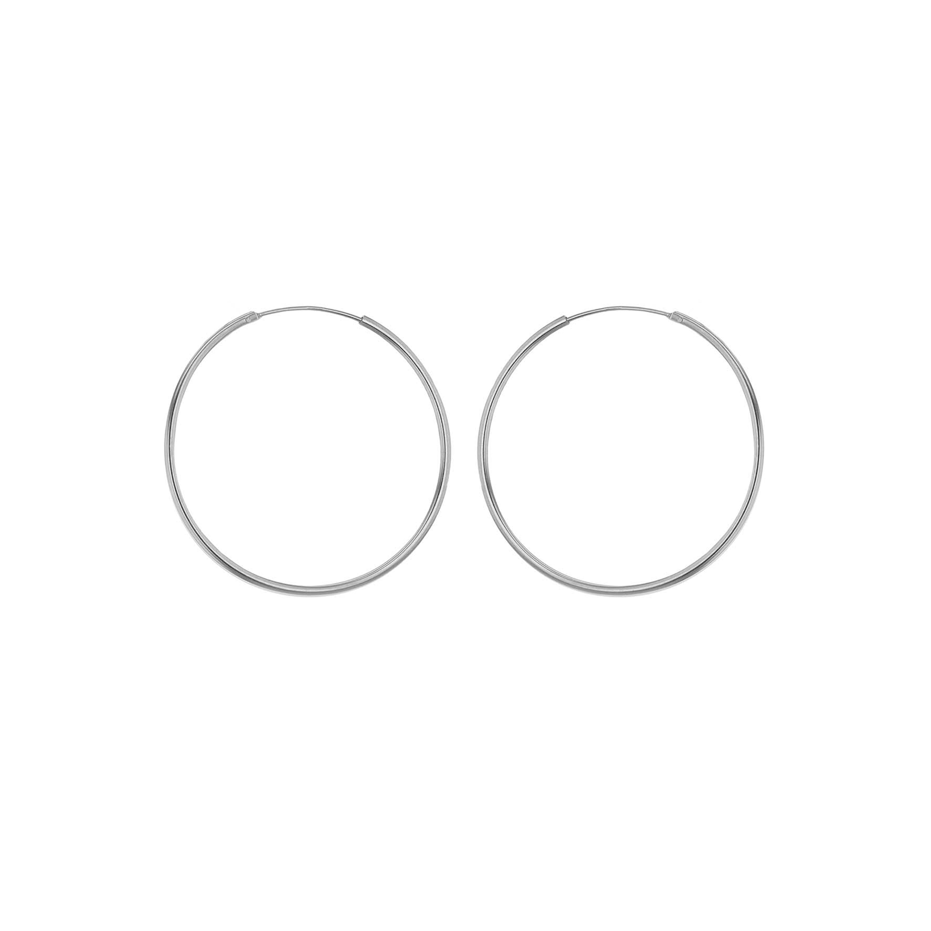 Sterling Silver 35mm Hoop Earrings image 0