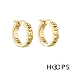 Yellow Gold Vermeil Curb Chain Hoop Earrings image 0