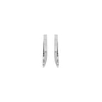 Sterling Silver 37mm Flat & Twist Hoop Earrings image 1