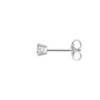 White Gold 3.2mm Diamond Stud Earring image 1