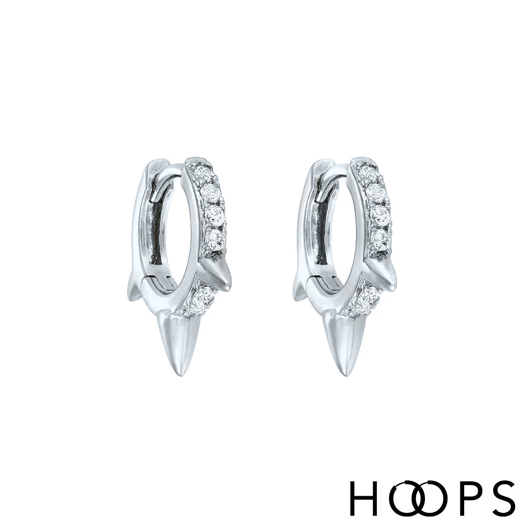 Sterling Silver Mini Stone Set Angie Huggies image 0