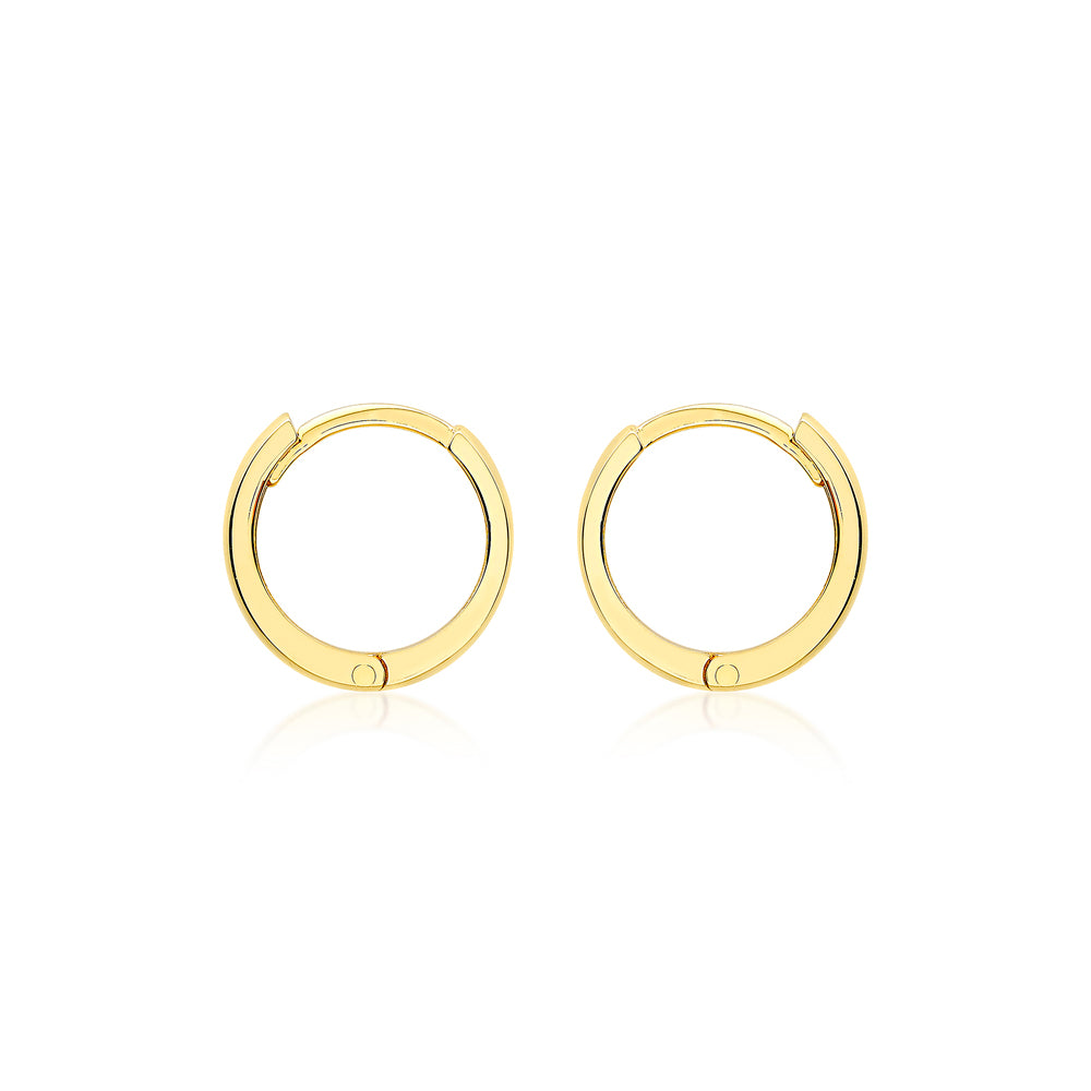 9ct Yellow Gold 11mm Huggy Earrings image 0
