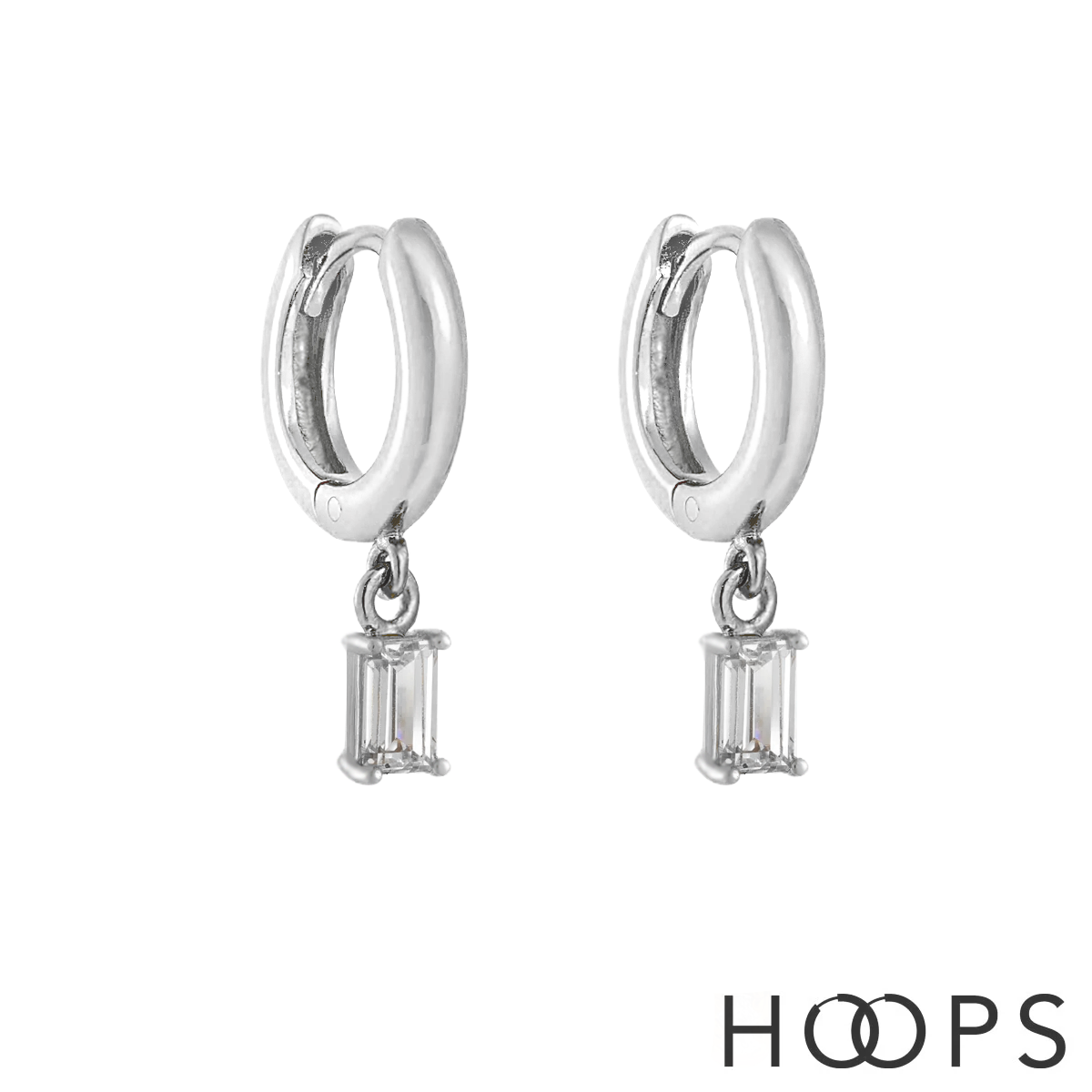 Sterling Silver Esme Drop Huggies image 1