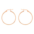 Rose Gold Vermeil Diamond Cut 30mm Hoop Earrings image 4