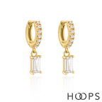 Yellow Gold Vermeil Alma Drop Huggies image 1