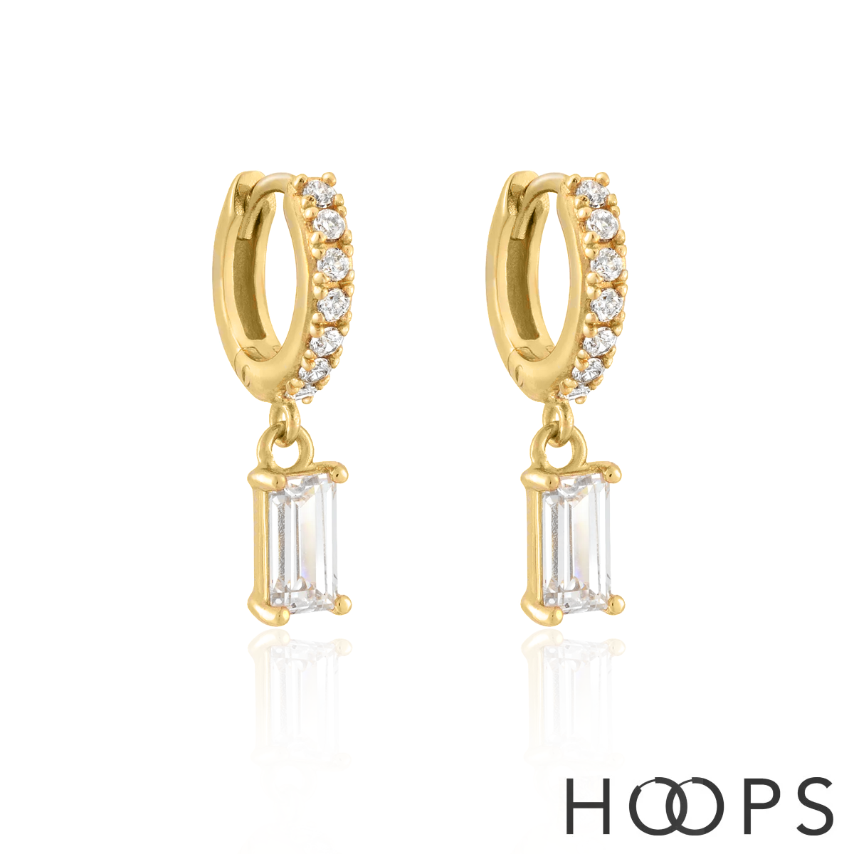 Yellow Gold Vermeil Alma Drop Huggies image 1