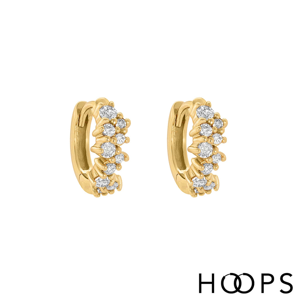 Yellow Gold Mini Cluster Rhea Huggies image 0