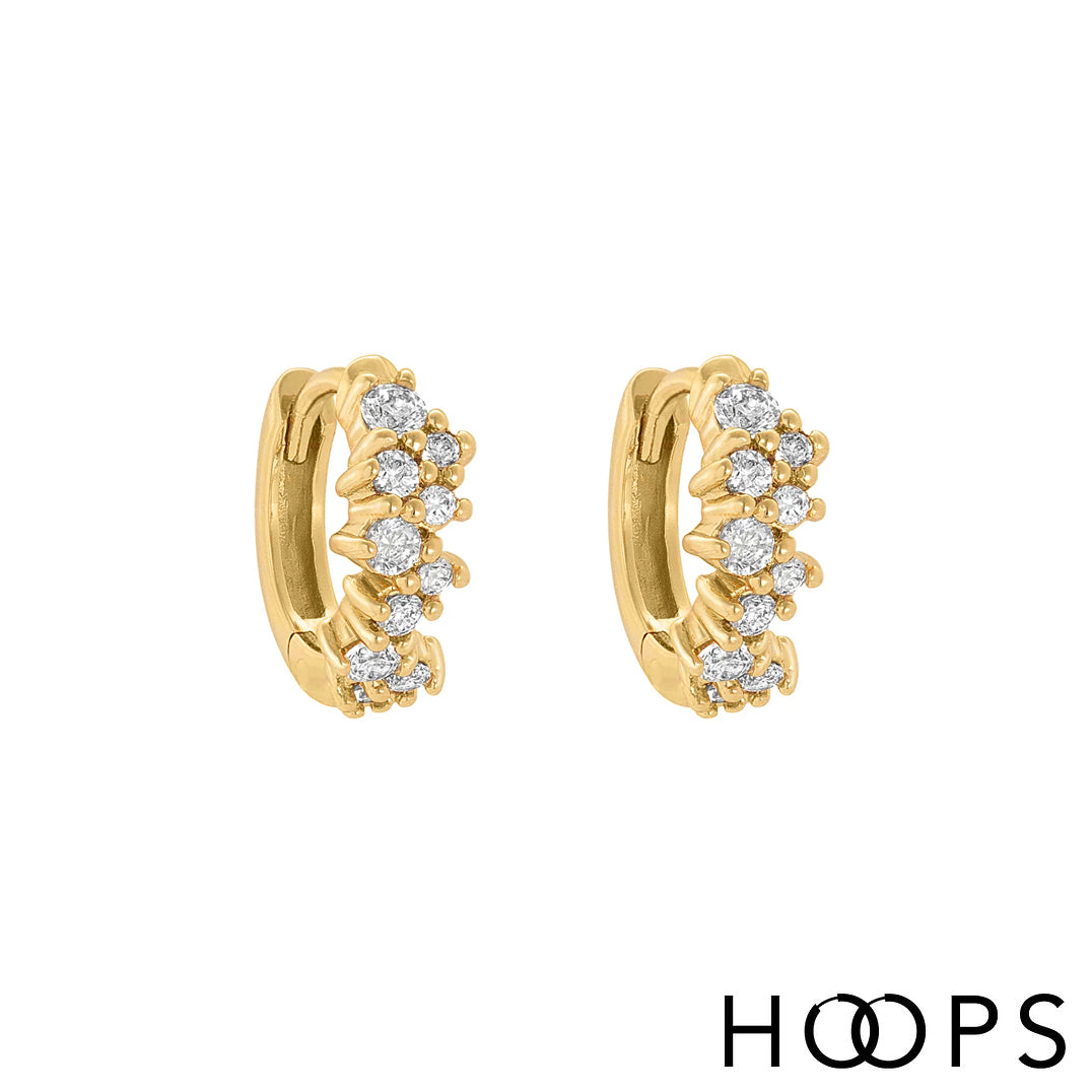 Yellow Gold Mini Cluster Rhea Huggies image 0