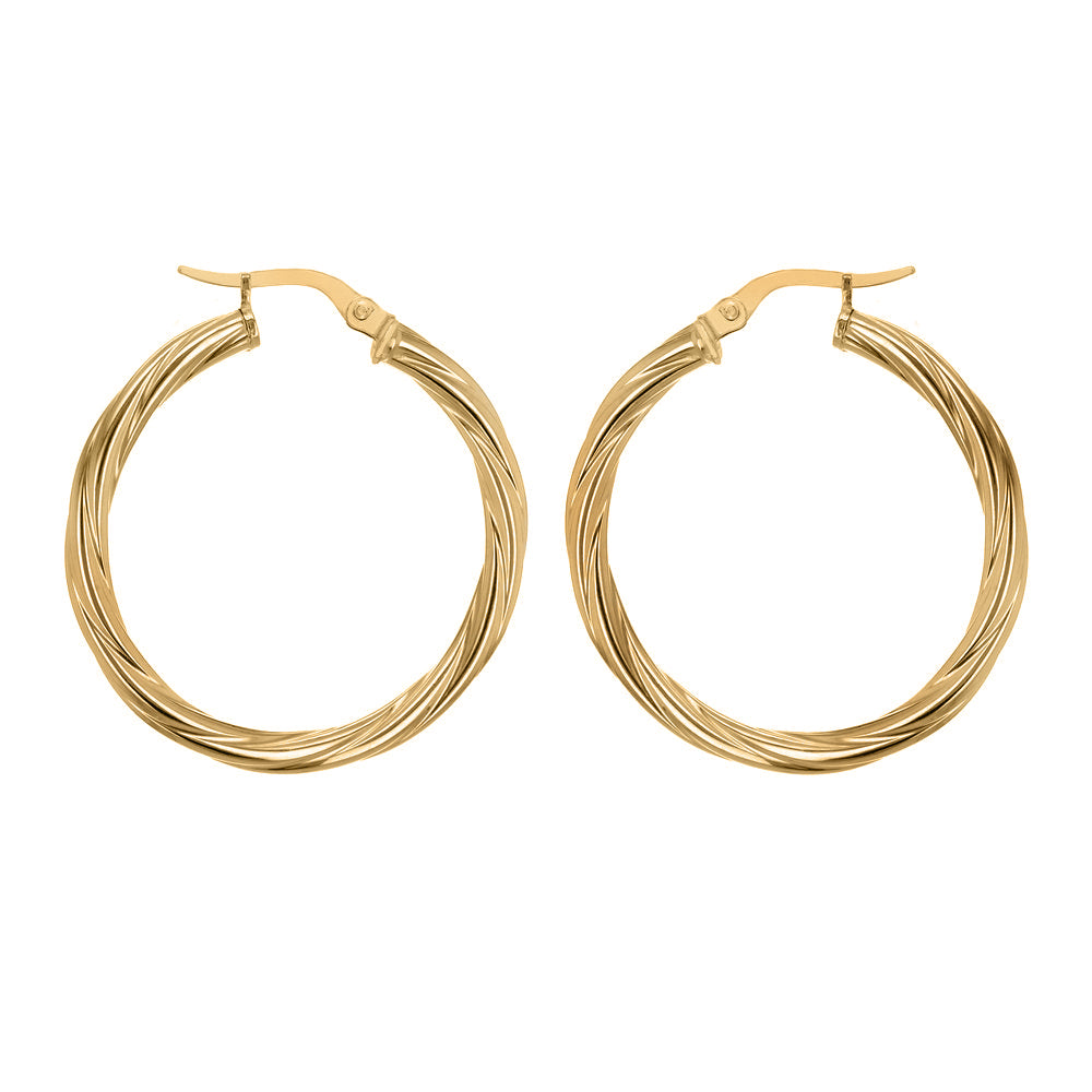 Gold Vermeil 30mm Twist Classic Hoops image 0