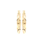 9ct Yellow Gold 23mm Twist Square Creole Earrings image 2