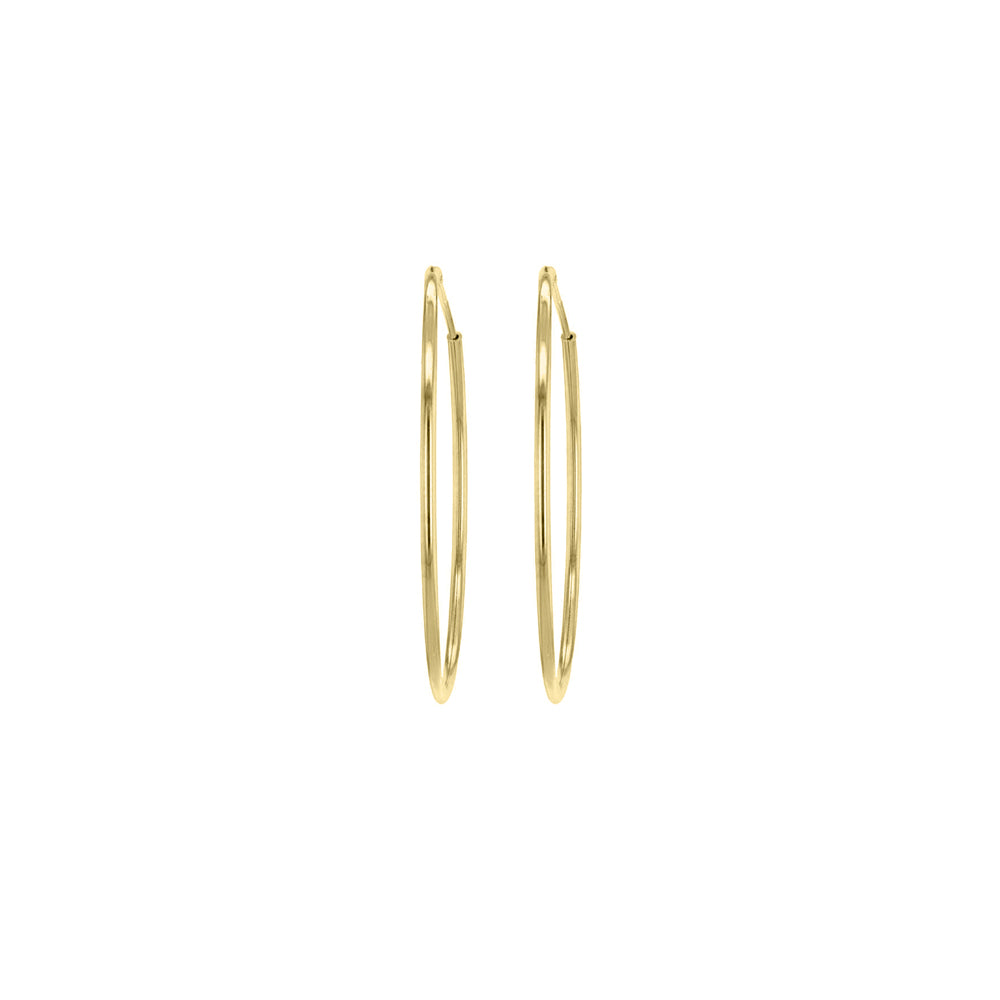 Yellow Gold Vermeil 35mm Classic Hoop Earrings image 1