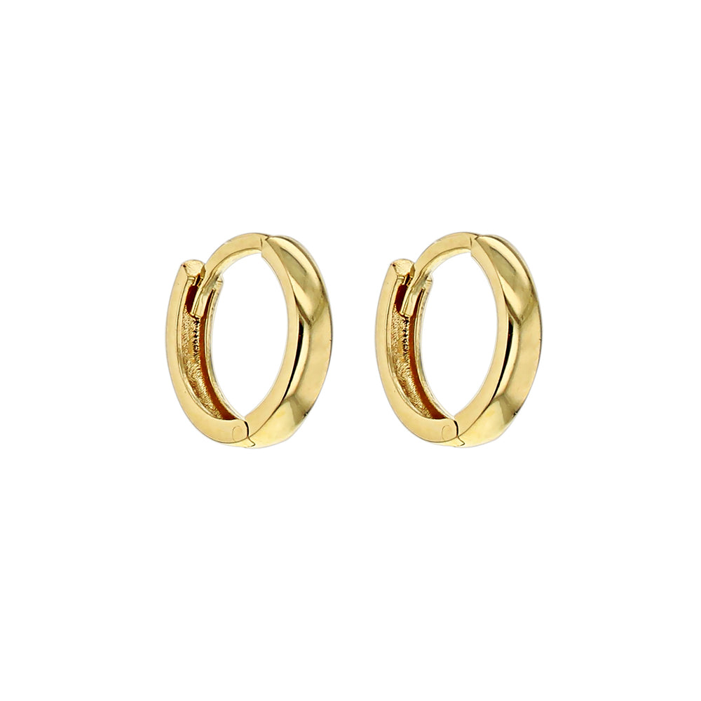 9ct Yellow Gold 11mm Huggy Earrings image 4