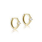 9ct Yellow Gold Stone Set Huggies image 1