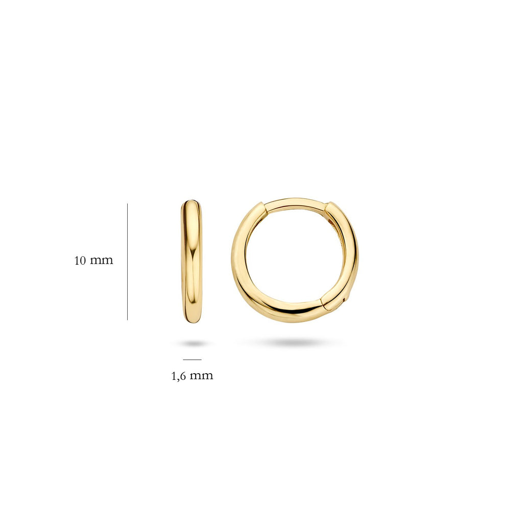 14ct Yellow Gold 10mm Huggie Earrings image 1