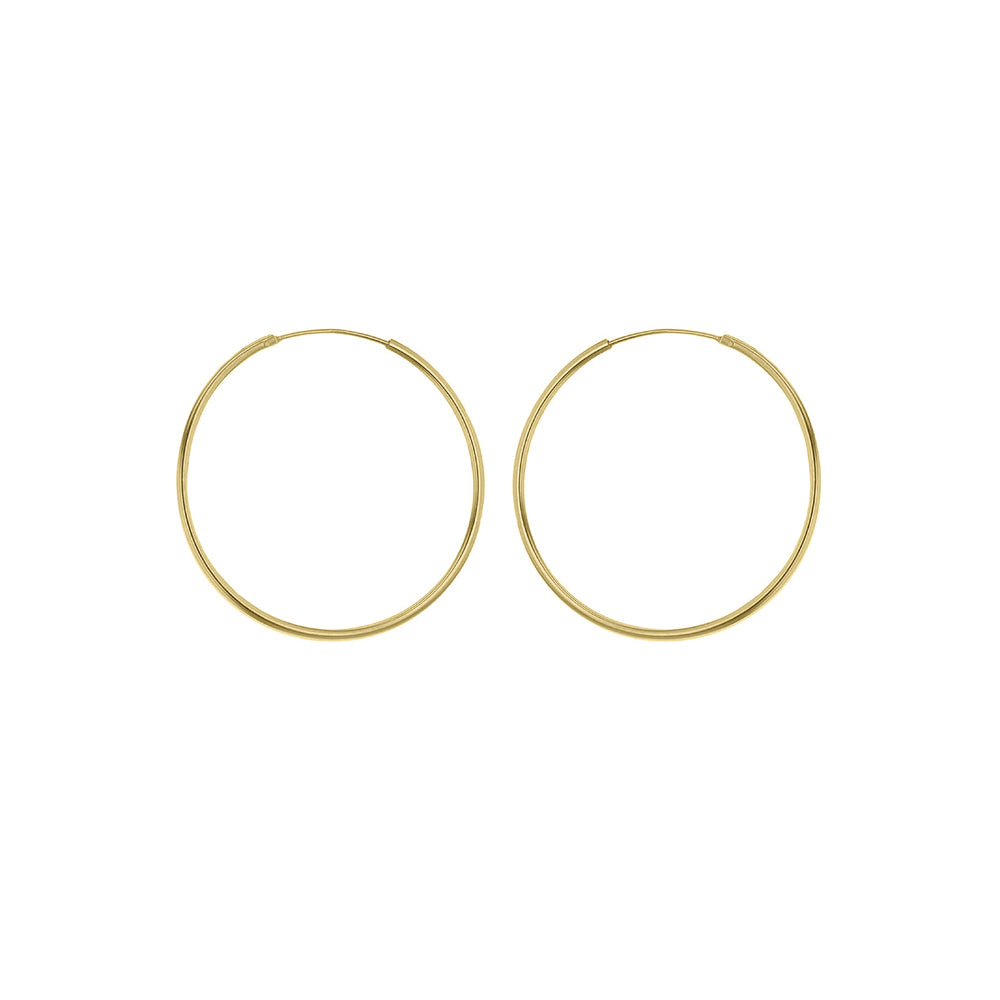 Yellow Gold Vermeil 35mm Classic Hoop Earrings image 0