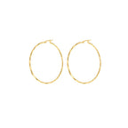9ct Yellow Gold 48mm Diamond Cut Hoop Earrings image 2