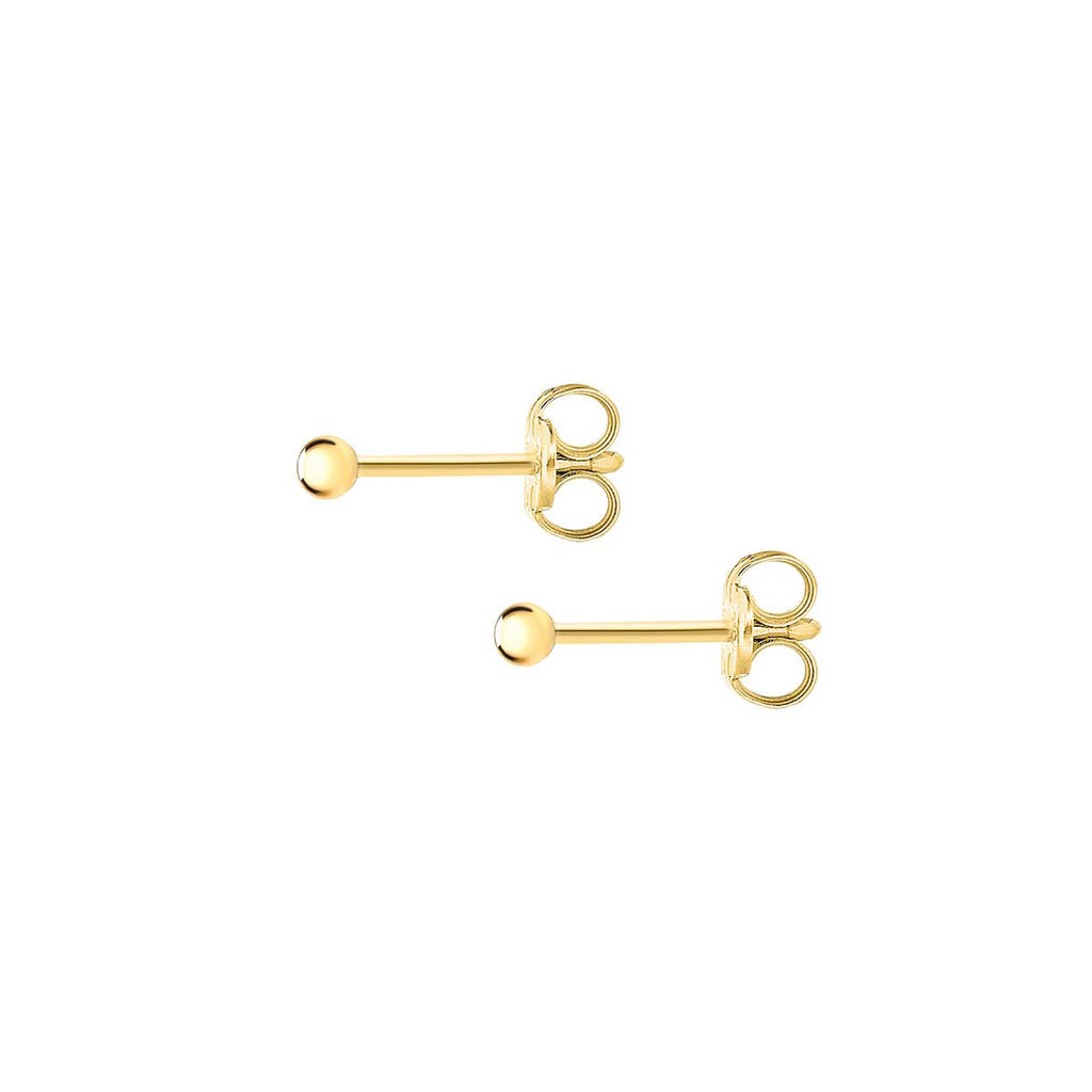 9ct Yellow Gold 2mm Polished Ball Stud Earrings image 1