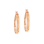 Rose Gold Vermeil Diamond Cut 30mm Hoop Earrings image 2