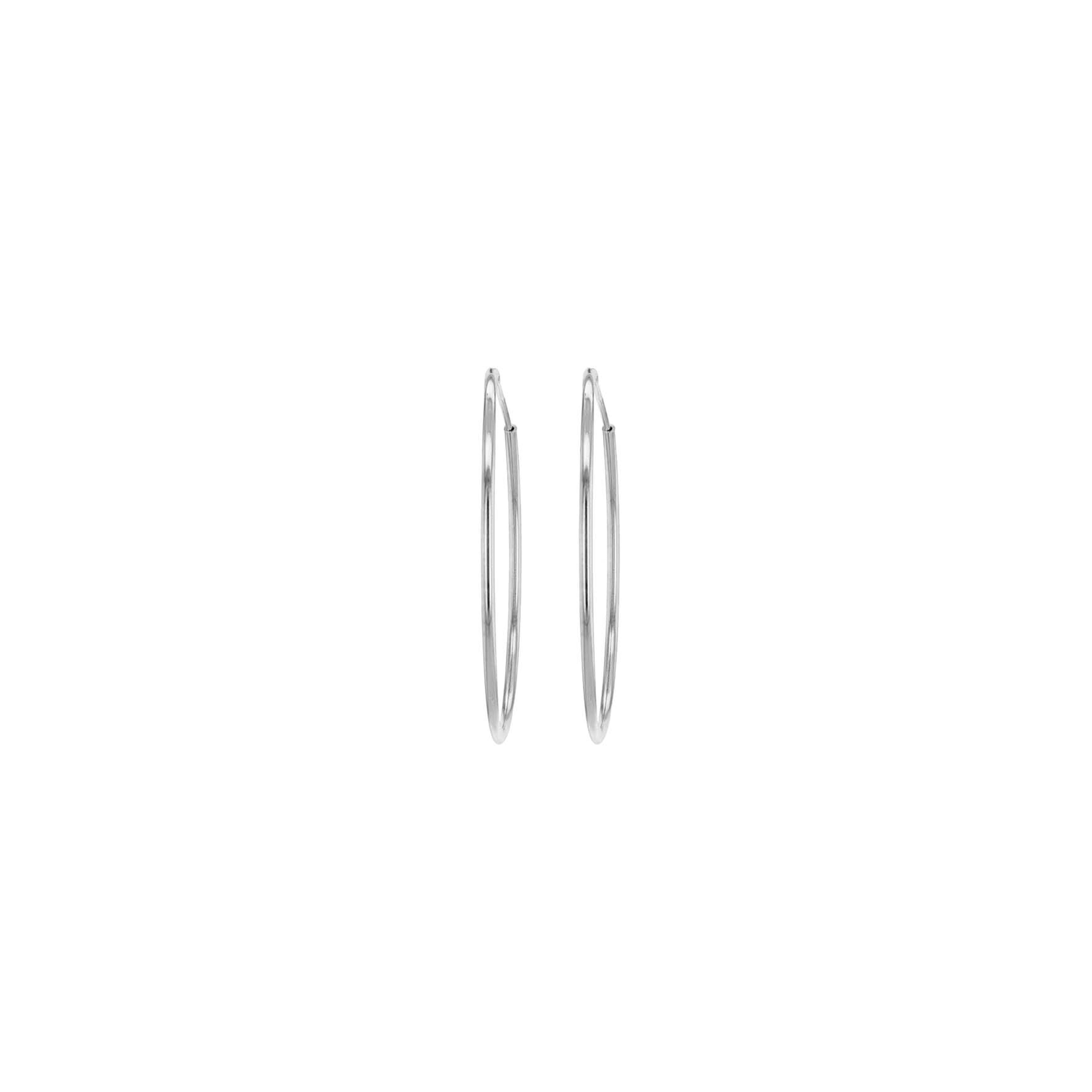 Sterling Silver 25mm Hoop Earrings image 2