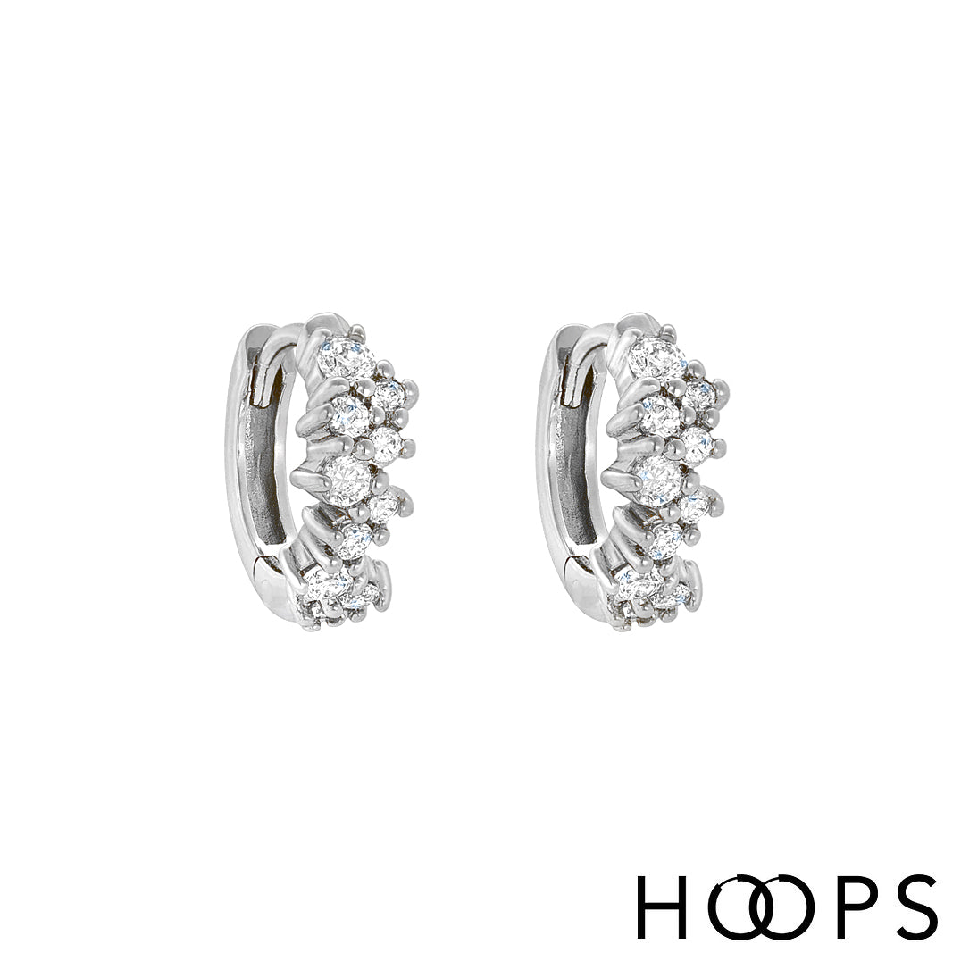 Sterling Silver Mini Cluster Rhea Huggies image 0
