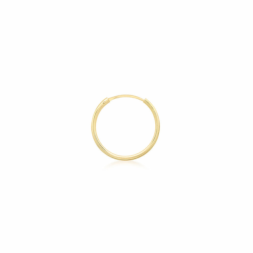 9ct Yellow Gold 15mm Sleeper Hoop image 0