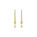Yellow Gold Vermeil 23mm Star Hoop Earrings image 1