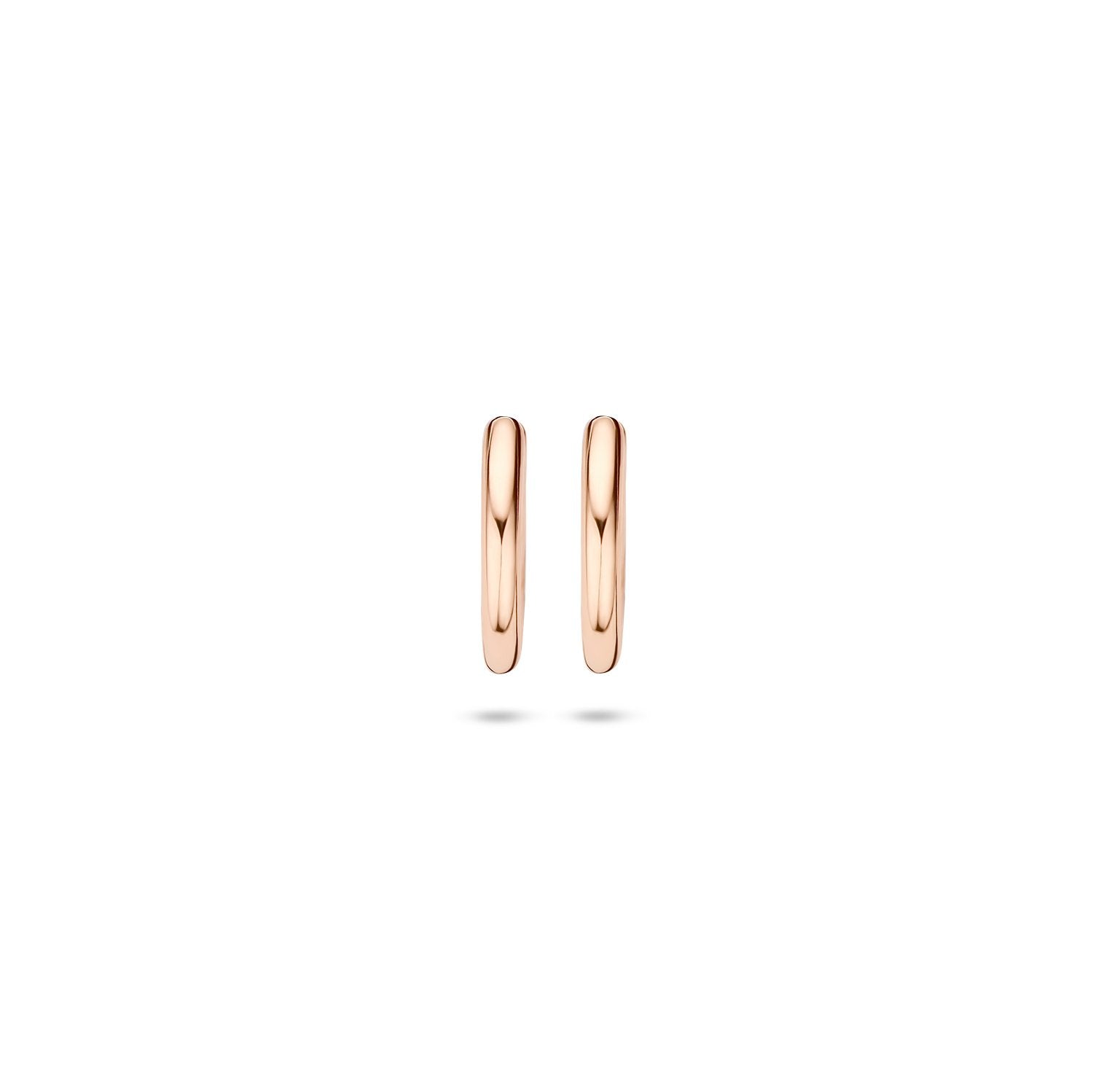 14ct Pink Gold 10mm Huggie Earrings image 2