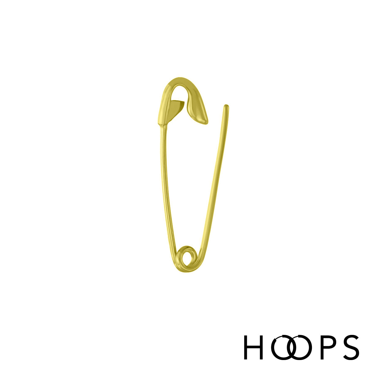 Yellow Gold Vermeil Medium Safety Pin Earring image 0