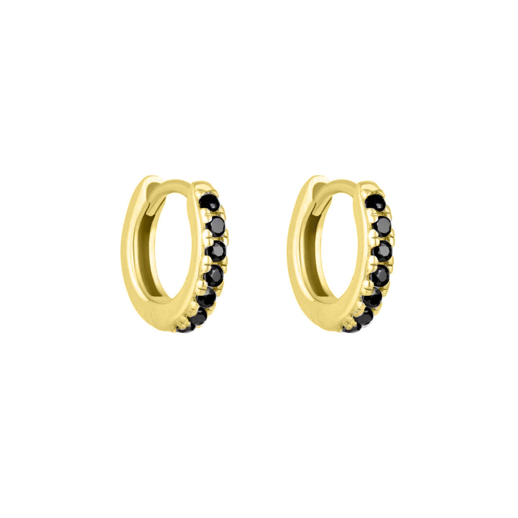 Gold Vermeil Mini Stone Set Lana Huggies image 1