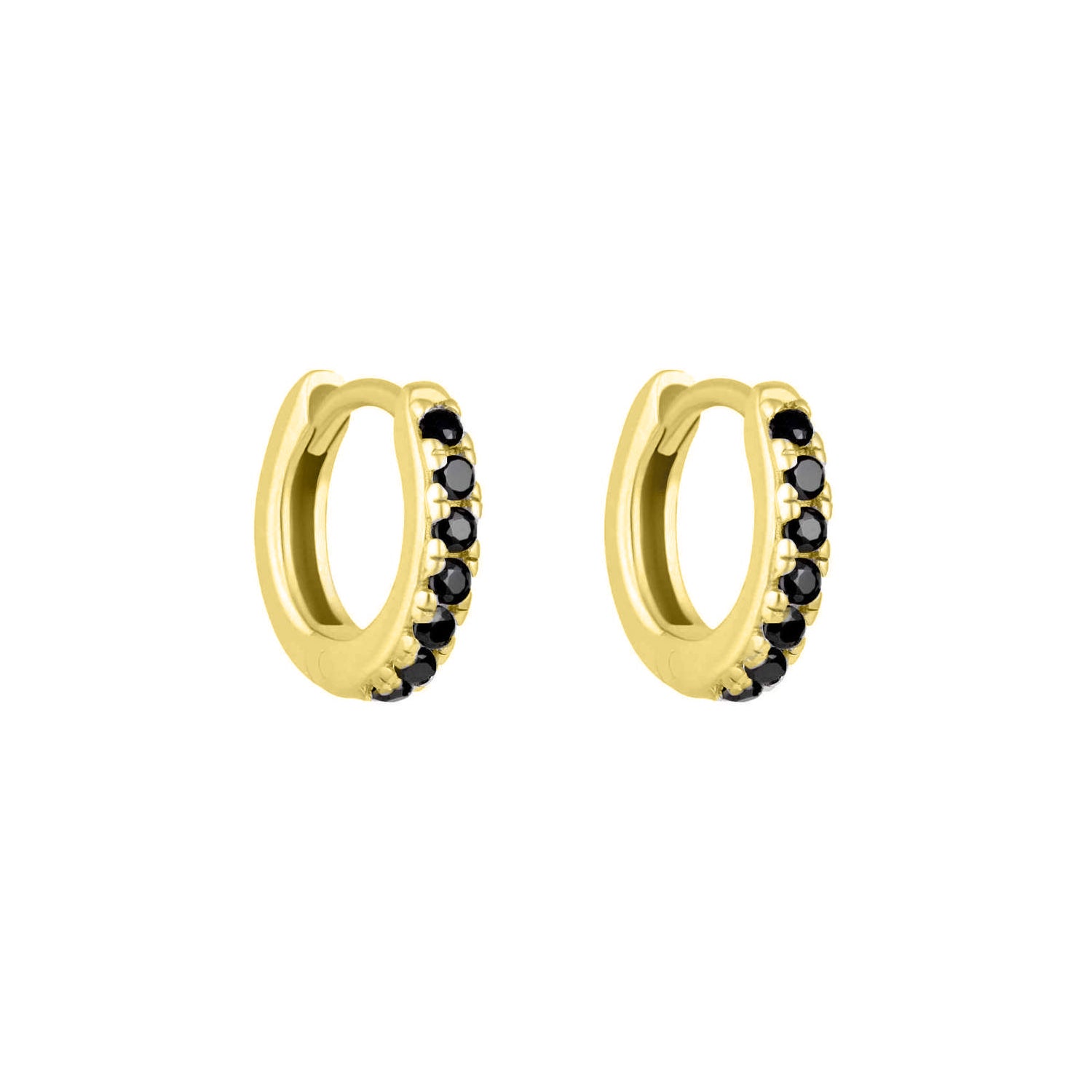 Gold Vermeil Mini Stone Set Lana Huggies image 1