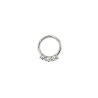 Stone Set Trio 10mm Tragus Clicker Hoop image 0