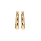 9ct Yellow Gold Faceted 18.5mm Hoop Earrings image 2