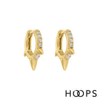 Gold Vermeil Mini Stone Set Angie Huggies image 0