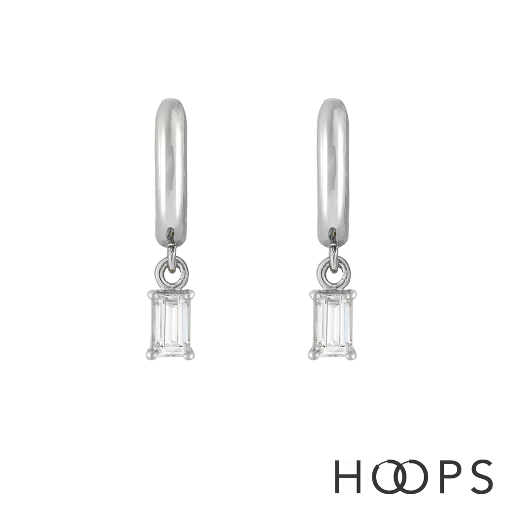 Sterling Silver Esme Drop Huggies image 0