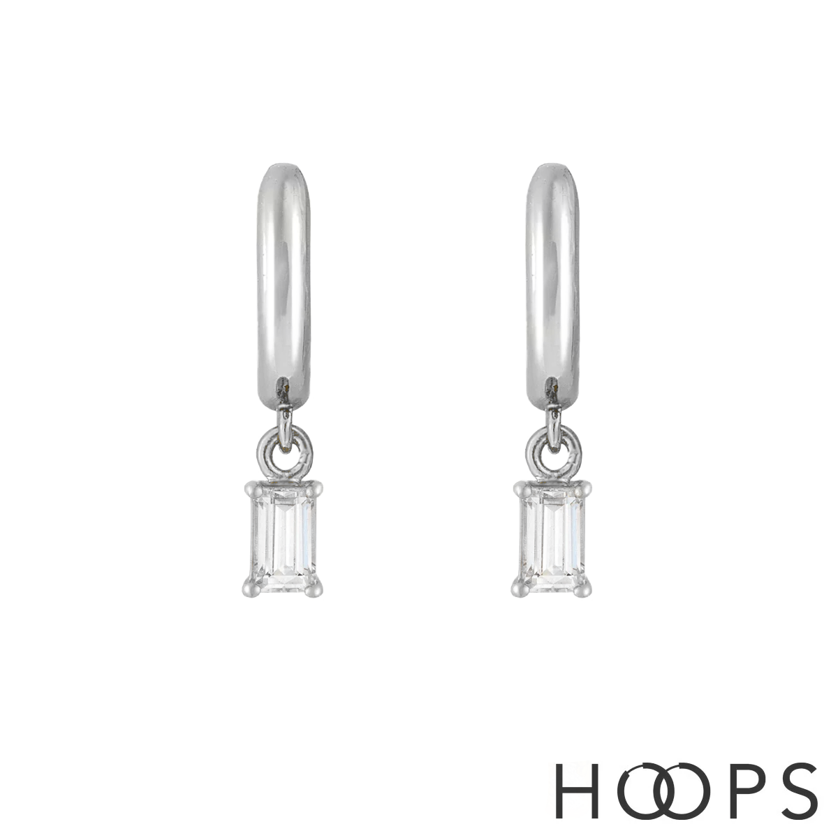 Sterling Silver Esme Drop Huggies image 0