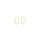 Yellow Gold Vermeil 13mm Classic Hoop Earrings image 1