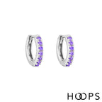 Sterling Silver Mini Stone Set Indi Huggies image 0