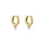 Gold Vermeil Mini Freddie Opal Drop Huggies image 0